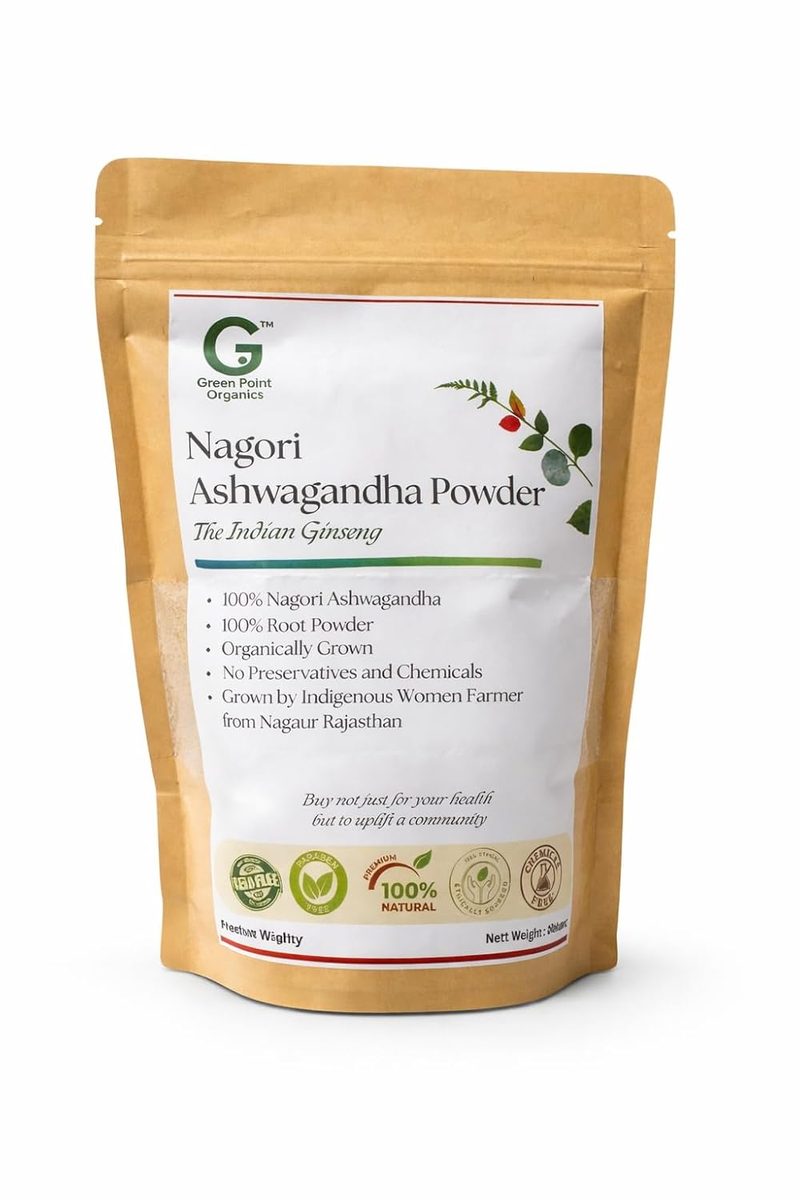 Green Point Organics Nagori Ashwagandha Powder pouch