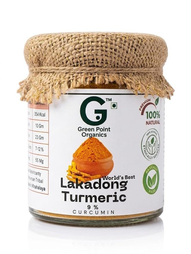 Lakadong turmeric roots and powder
